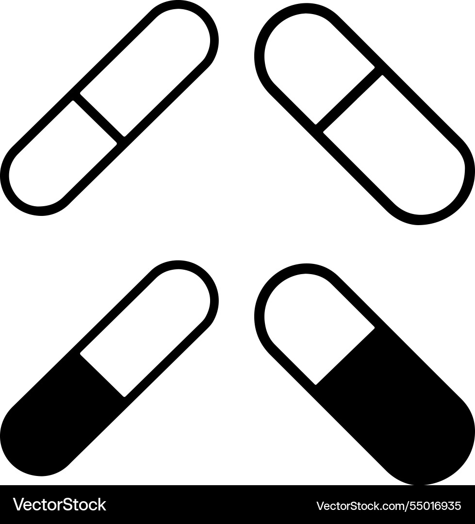 Pills icon for web and mobile app capsule Vector Image