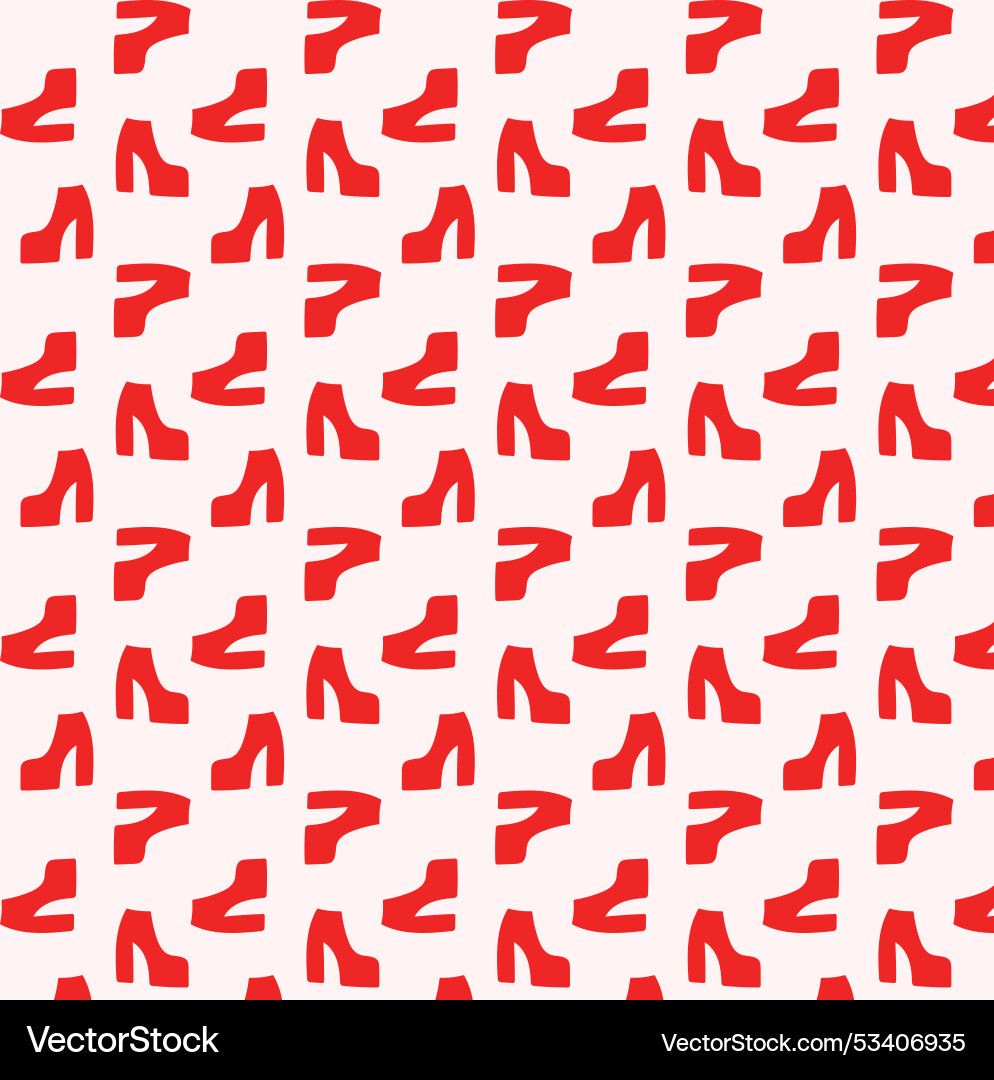 Stylish seamless pattern with shoes in red color Stylish seamless pattern with shoes in red color vector image