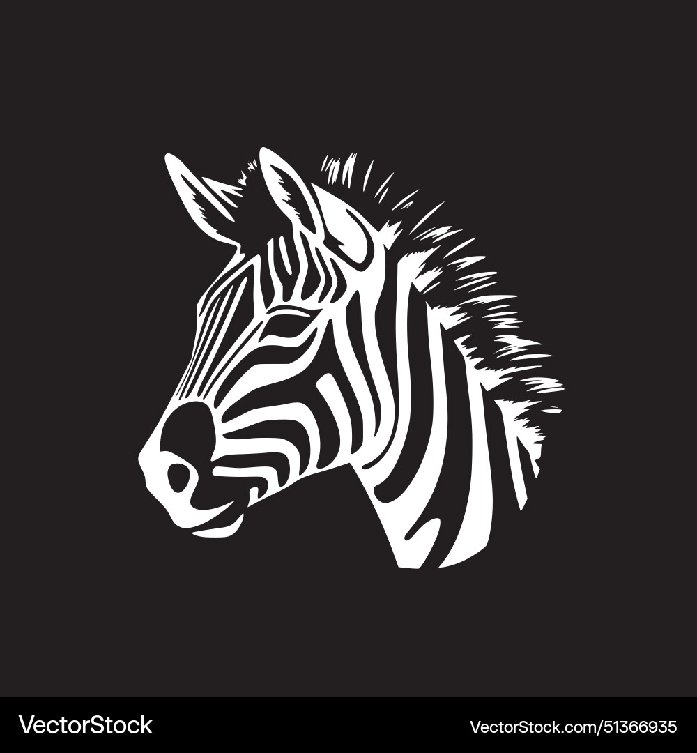 Zebra - schwarz-weiß isolierte Ikone Zebra - schwarz-weiß isolierte Ikone vektorbild