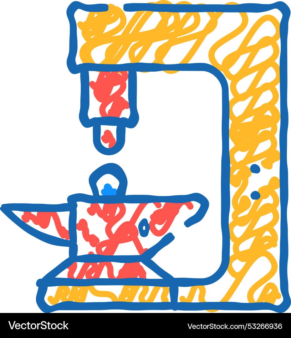 Automatic forge icon doodle Royalty Free Vector Image