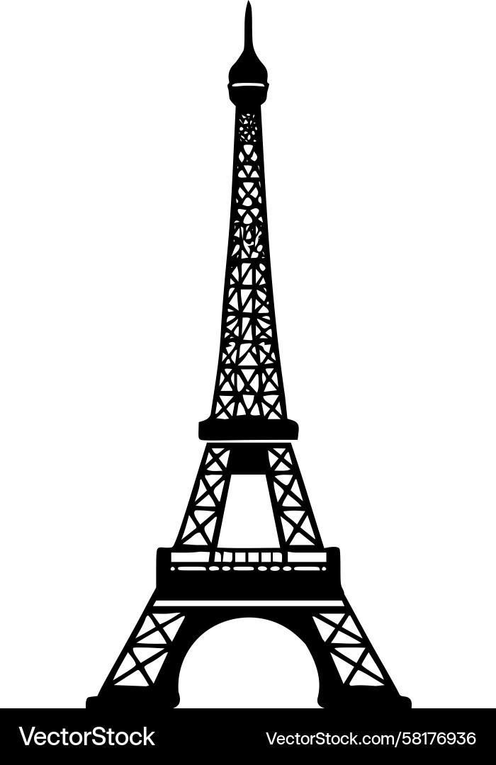 Eiffel Tower Scratch Board Vector Image