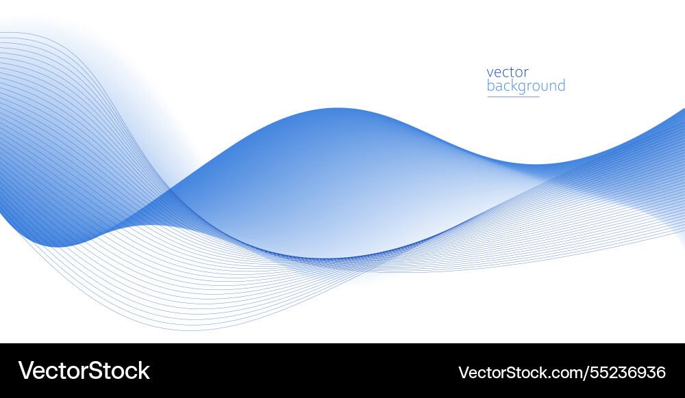 Flowing blue curve shape with soft gradient Flowing blue curve shape with soft gradient vector image