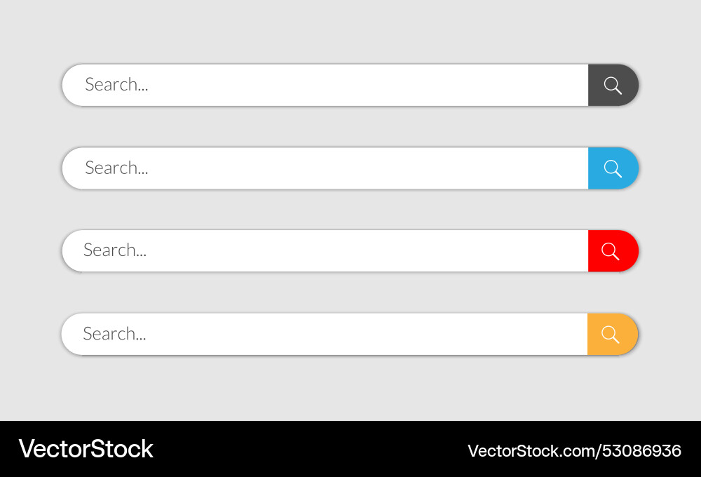 Search bar for user interface web ui Vector Image