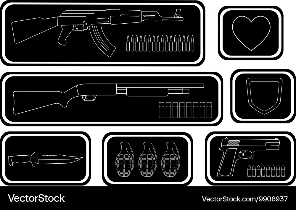 Army game resource set Vector Image
