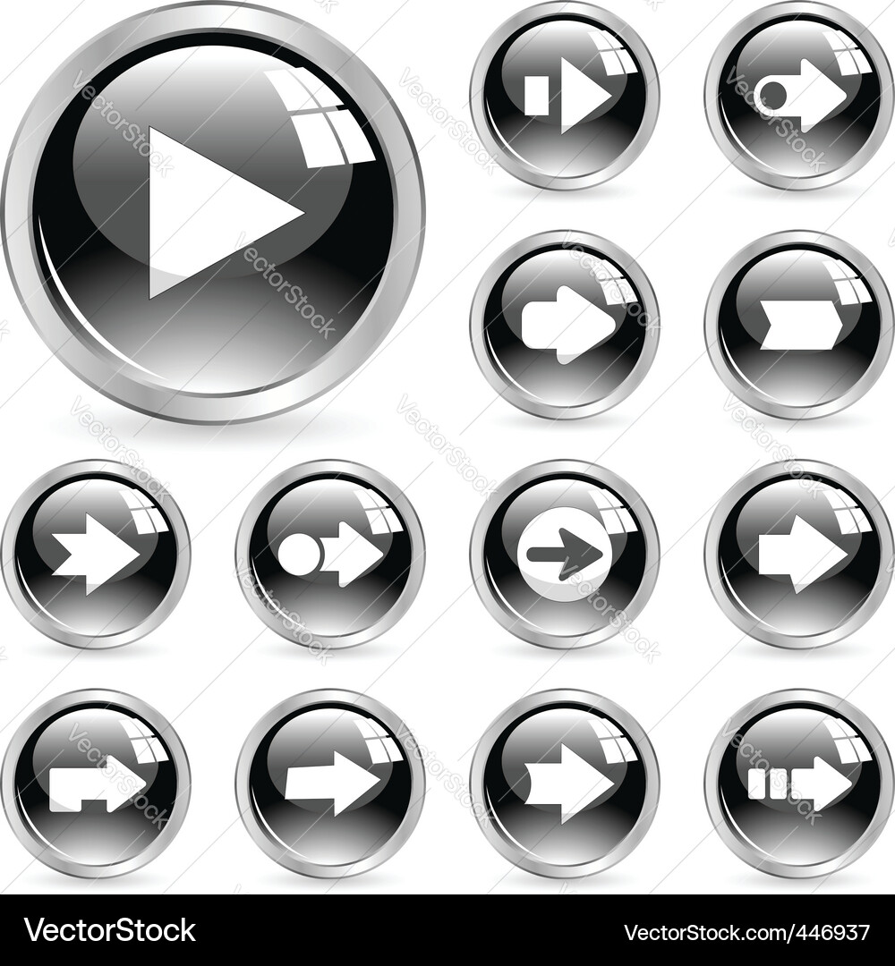 Arrow Set - Directional Icons Vector Image