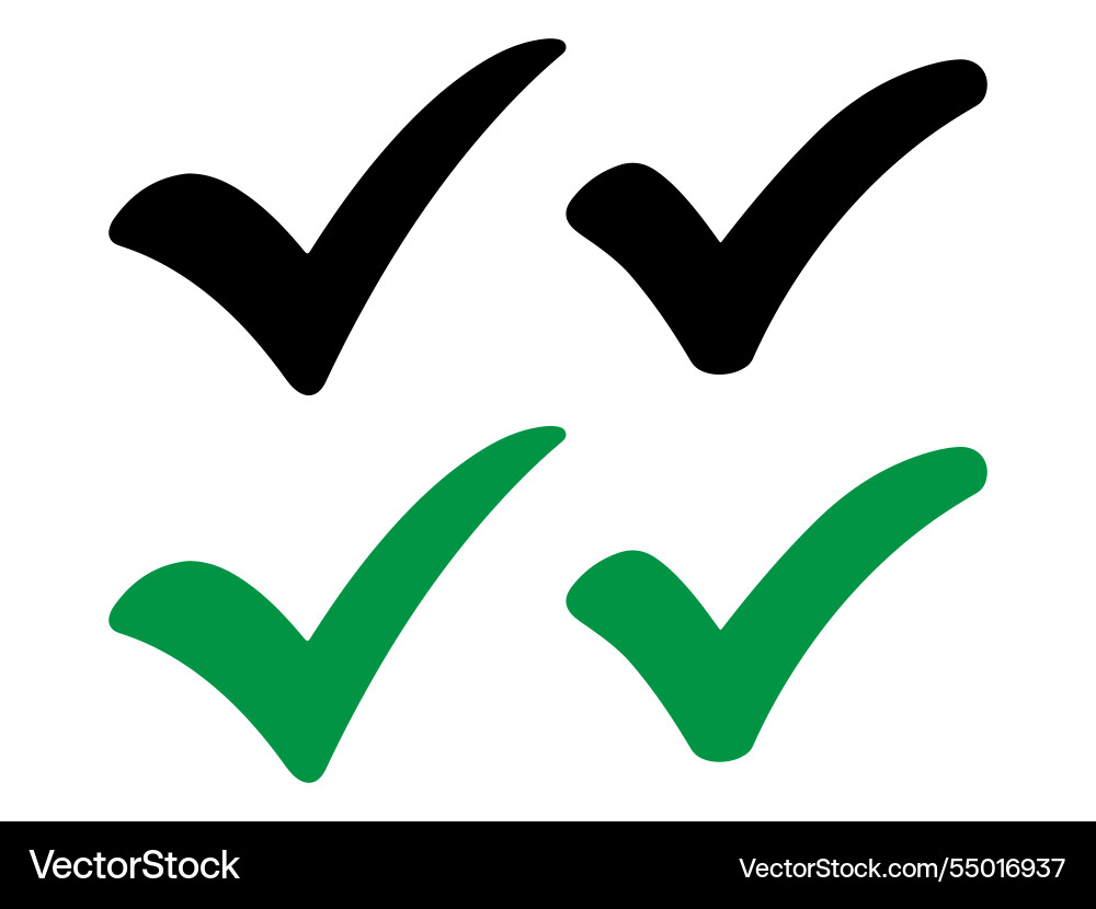 Check mark icon set color editable vector image