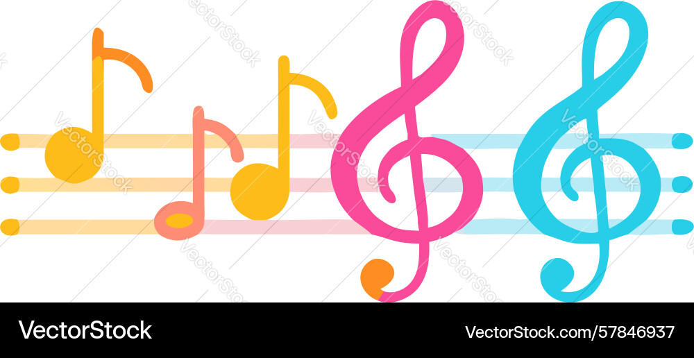 Dynamic music symbols icon design generative ai Vector Image