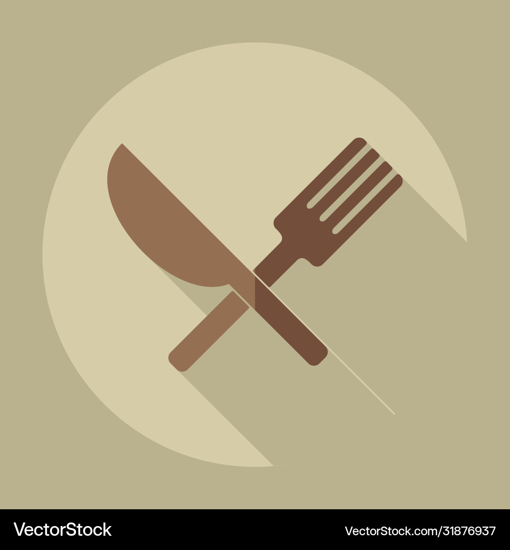 Flat modern design with shadow icons tableware Flat modern design with shadow icons tableware Vector Image