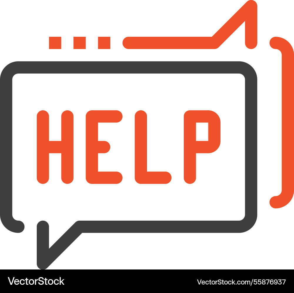 Help Help vector image