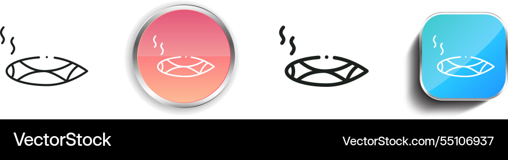 Joint icon thin linear regular and button style vector image