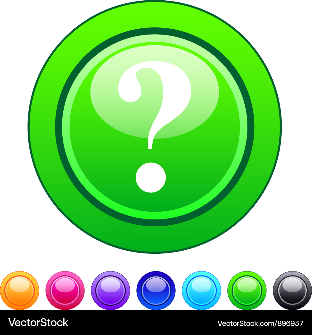 Question Mark Button vector image