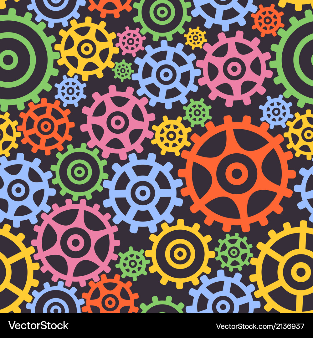Seamless background from gears Vector Image