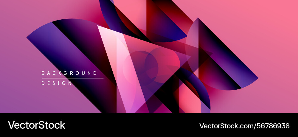 Abstract shapes overlap creating vibrant pink Abstract shapes overlap creating vibrant pink vector image