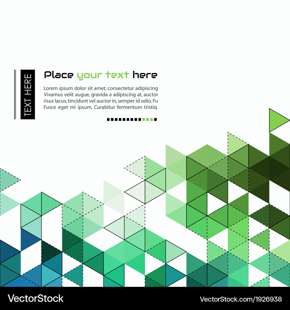 Abstract technology background with color triangle Vector Image
