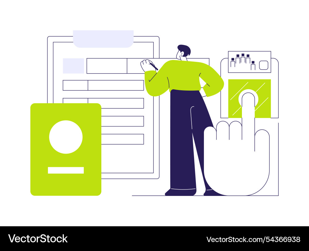 Apply for a new passport abstract concept Apply for a new passport abstract concept vector image