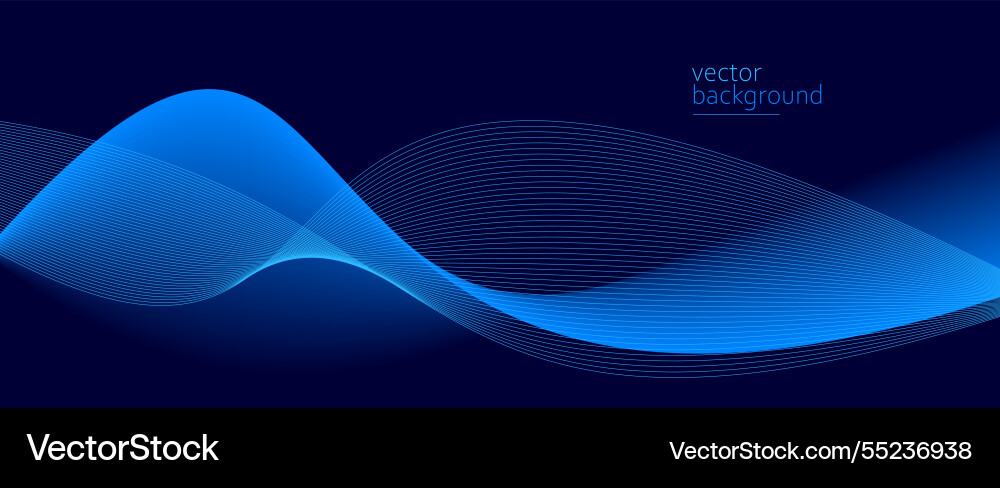 Curve shape flow abstract background in dark blue Curve shape flow abstract background in dark blue vector image