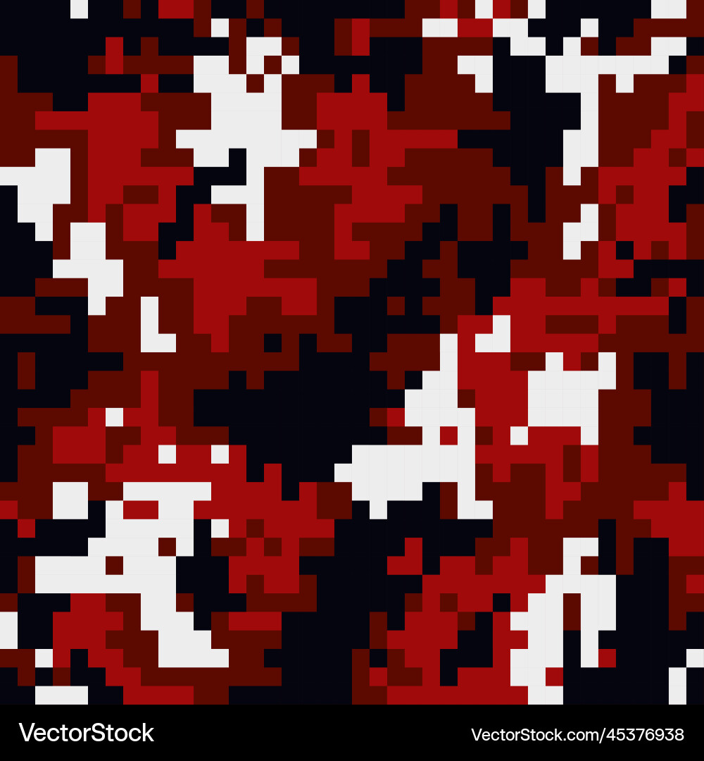 Dark Red Camo Pixel Vector Image