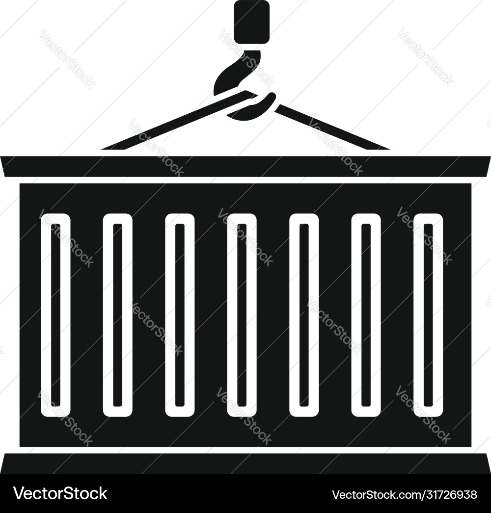 Export cargo container icon simple style Export cargo container icon simple style Vector Image