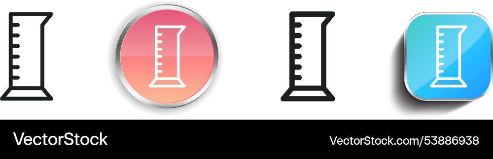 Flask Symbol dünn linear regelmäßig und Knopf Stil Flask Symbol dünn linear regelmäßig und Knopf Stil vektorbild