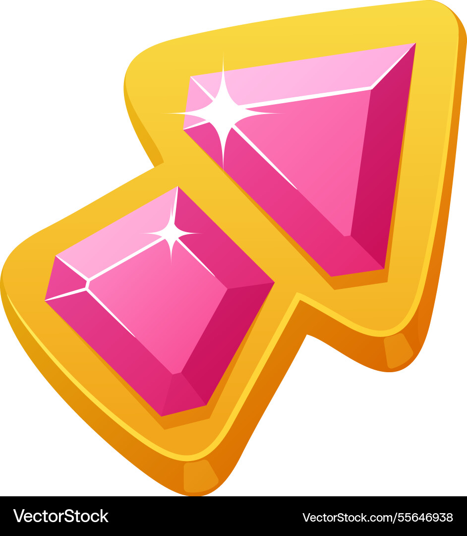 Game cursor with percussion gems Vector Image