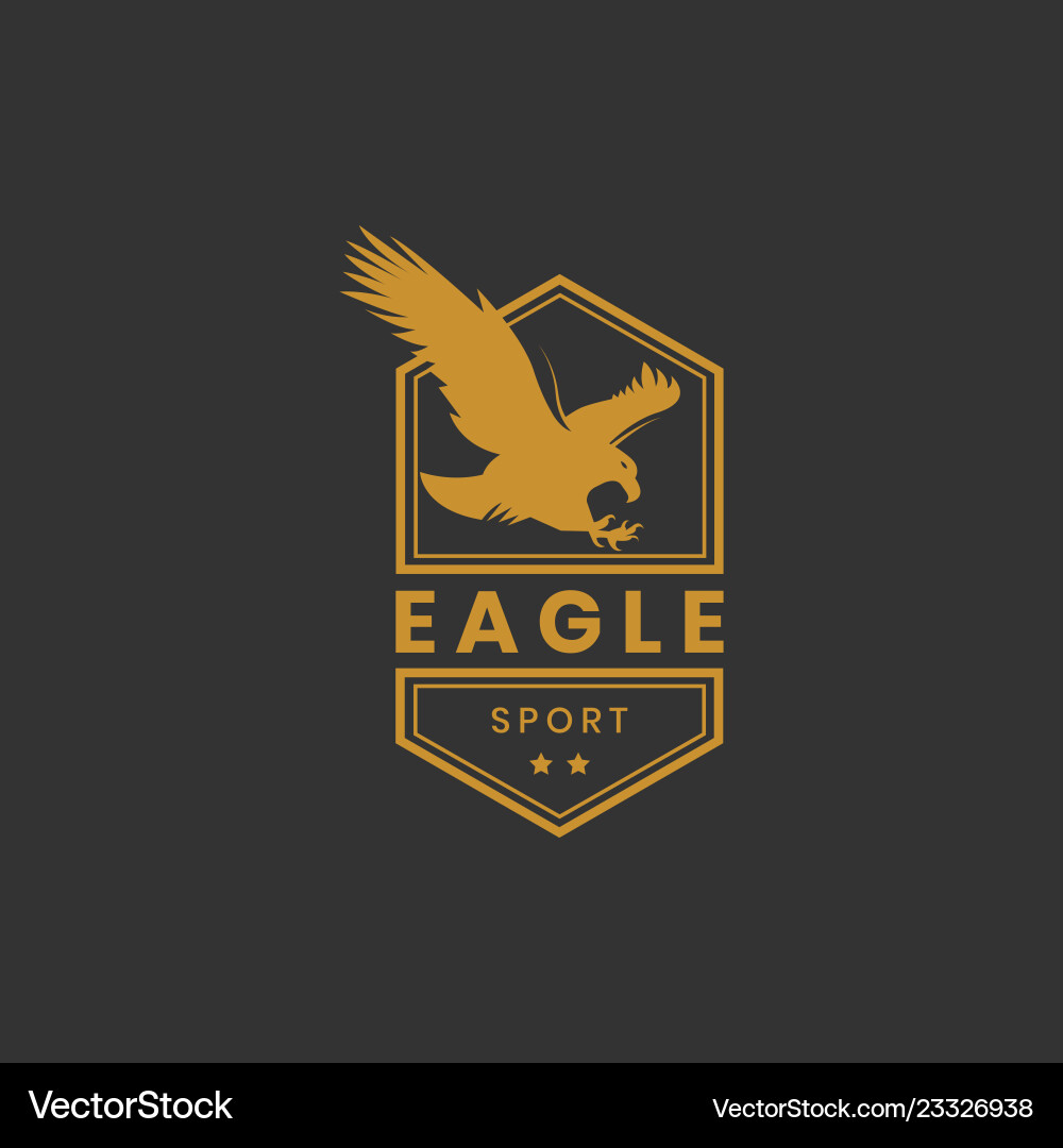 Golden Eagle Sport Logo Vector Image