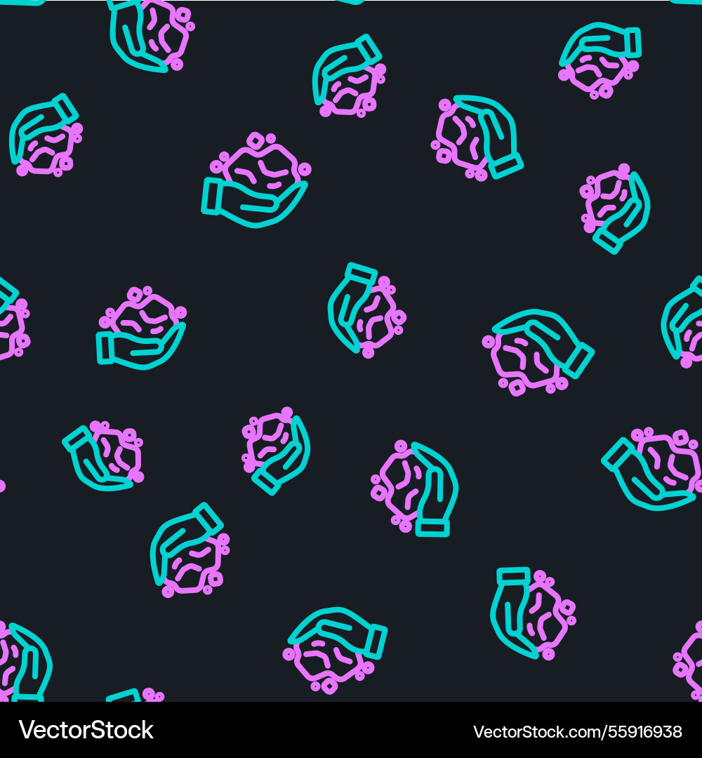 Line gold nugget icon isolated seamless pattern Line gold nugget icon isolated seamless pattern vector image