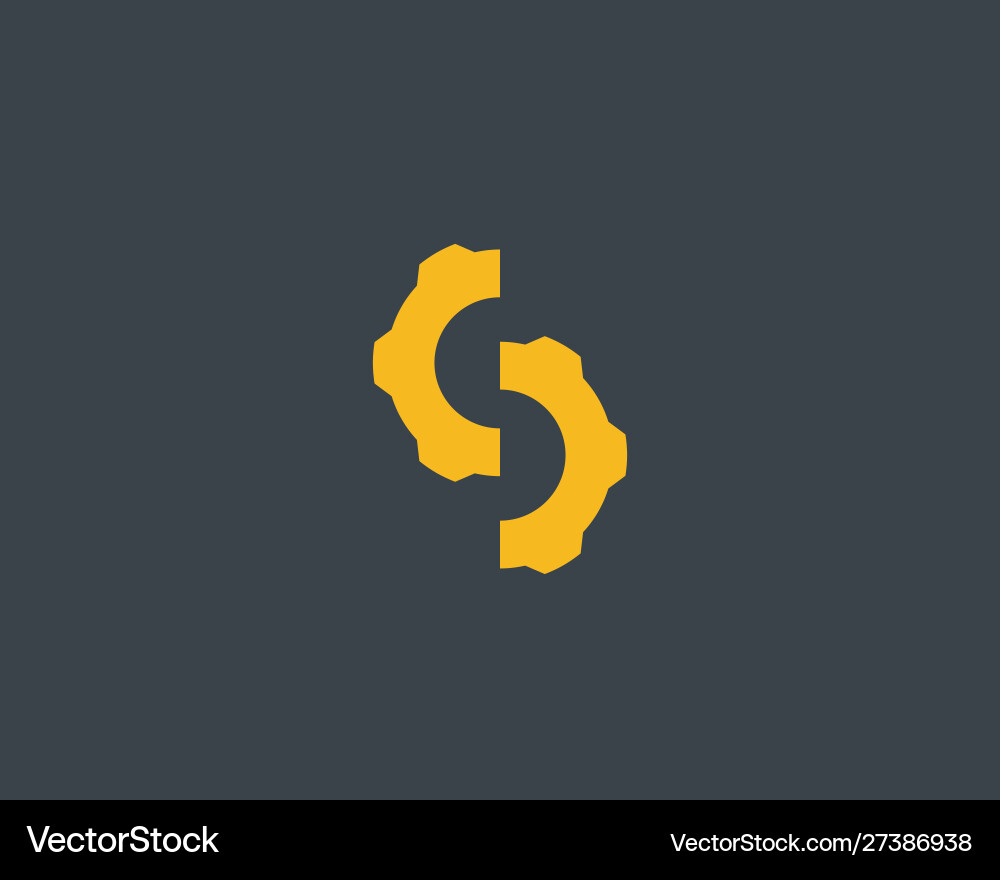 S letter service gear logo icon design abstract S letter service gear logo icon design abstract vector image