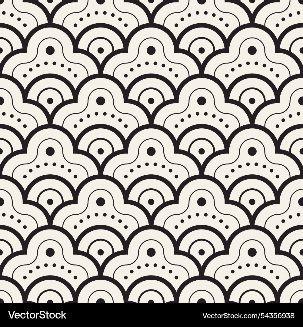 Seamless pattern repeating geometric elements vector image