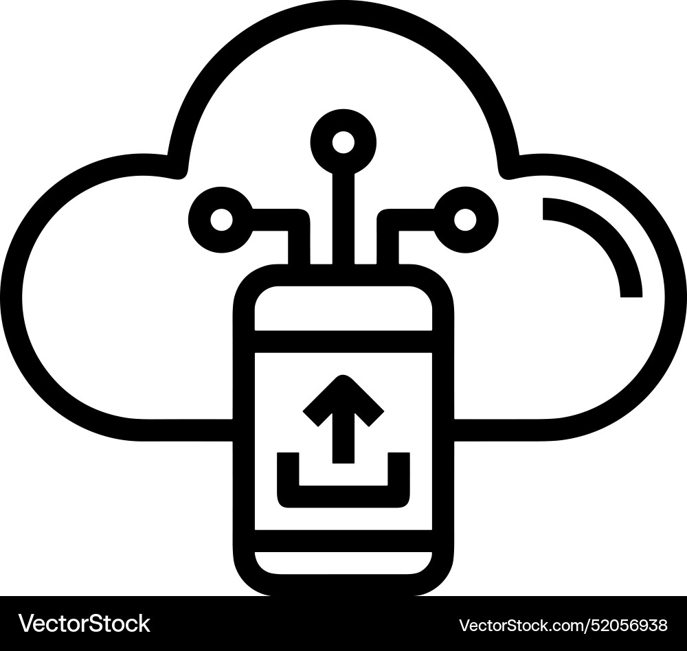 Upload outline icon symbol image Vector Image