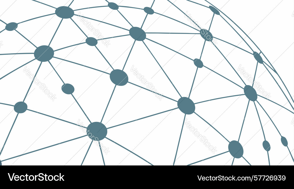 Abstract global network grid technology vector image