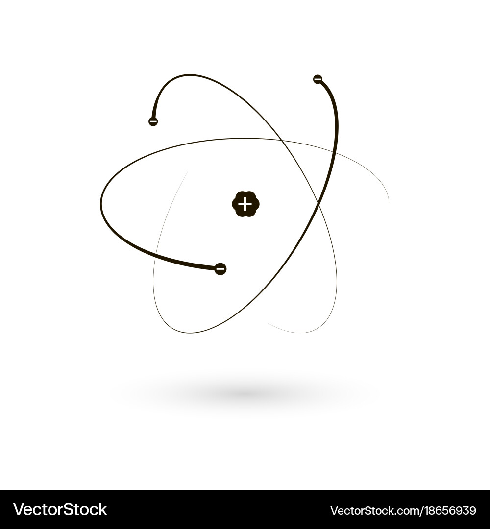 Atomic Structure Icon - Elements vector image