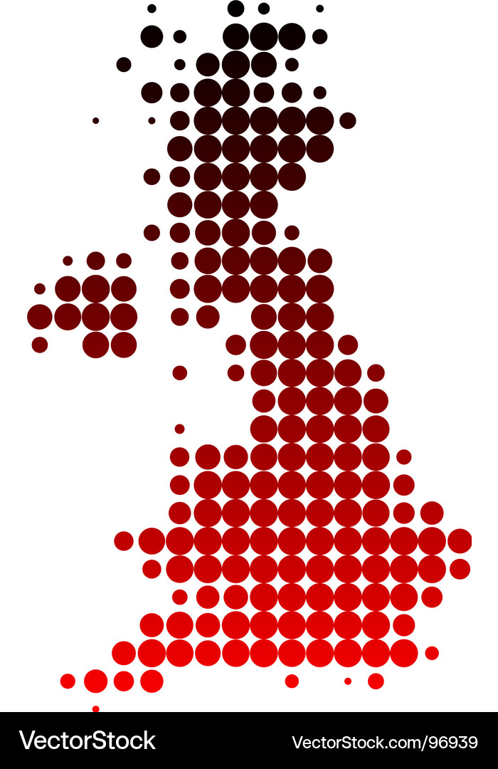 British Isles Map Vector Image