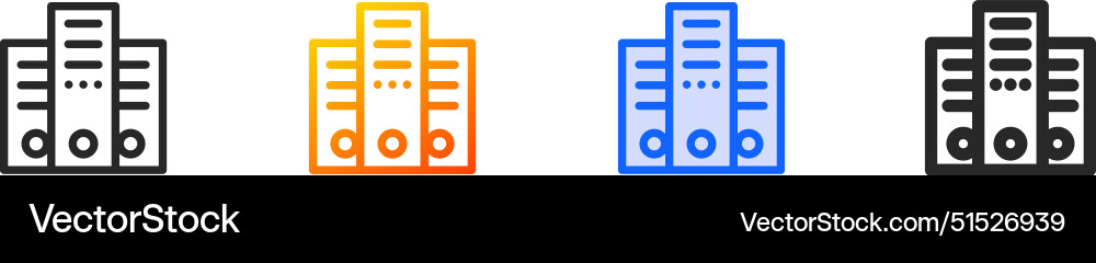Cpu iconthin linear gradient blue stroke and bold Cpu iconthin linear gradient blue stroke and bold Vector Image