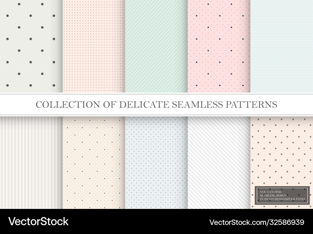 Delicate Repeatable Patterns vector image