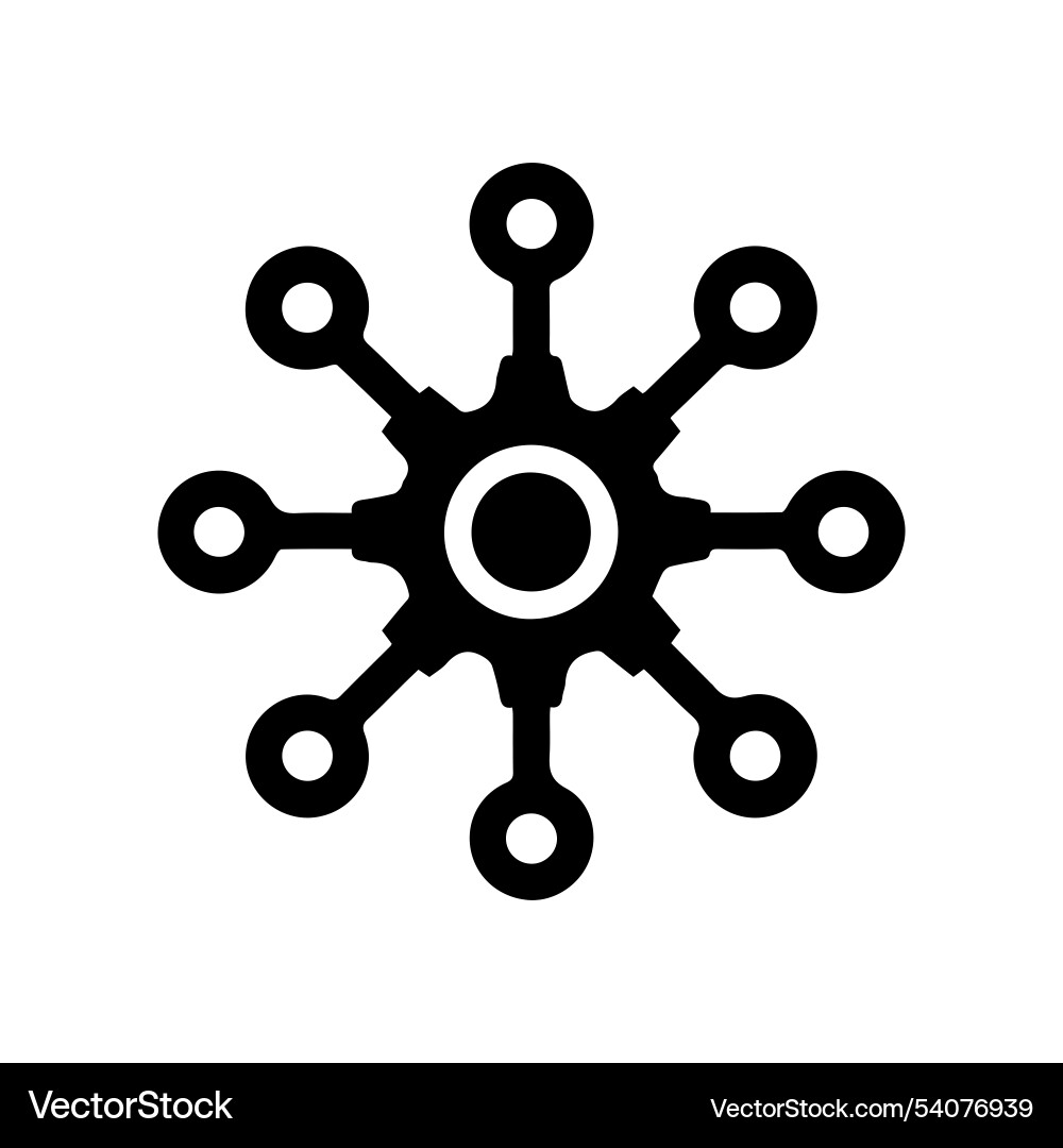 Digital connection network icon Digital connection network icon Vector Image