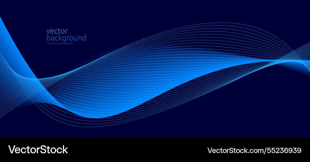 Flowing dark blue curve shape with soft gradient Flowing dark blue curve shape with soft gradient vector image