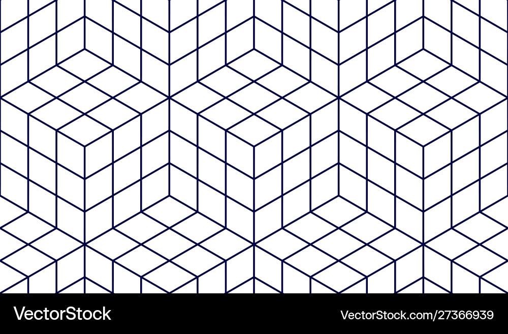 Geometric Cube Pattern vector image