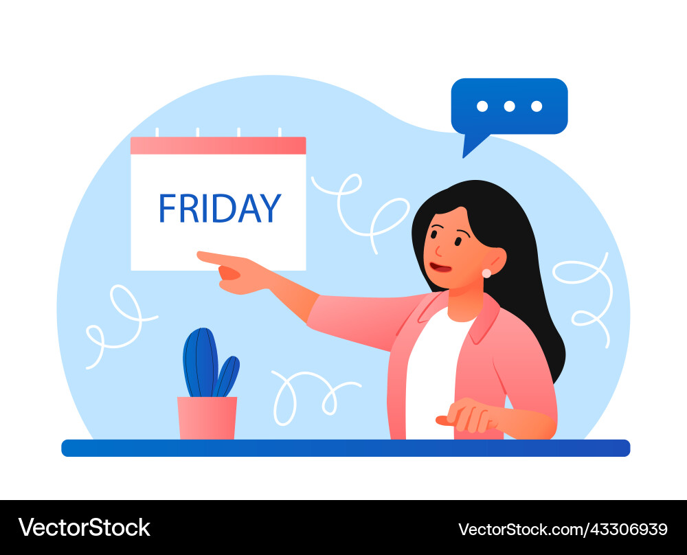 Happy Friday Feier Vektorbild