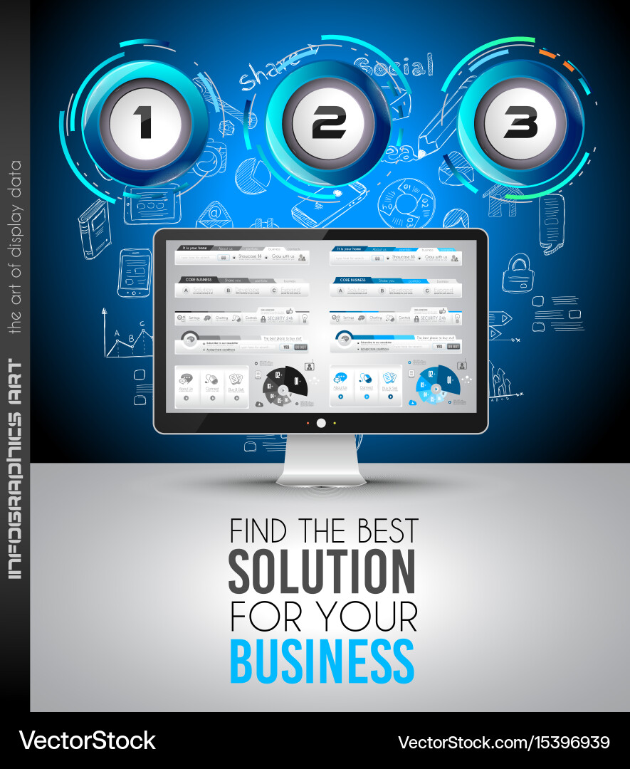 Infograph template with multiple choices vector image