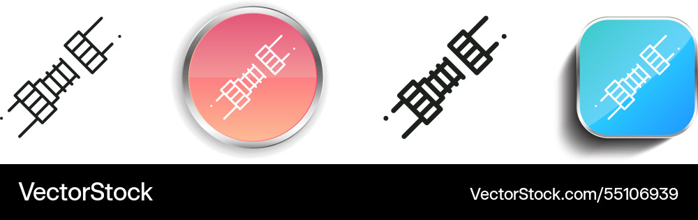 Joint icon thin linear regular and button style Joint icon thin linear regular and button style Vector Image
