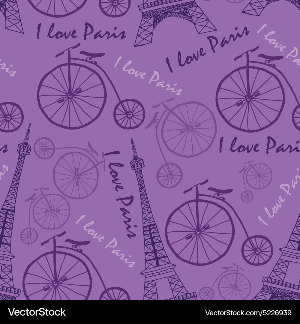 Pattern of the eiffel tower Vector Image