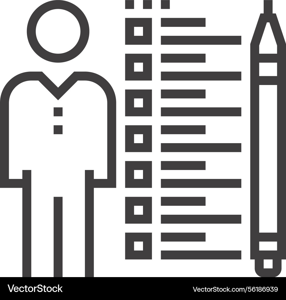 Professional skills flat line web icon Vector Image