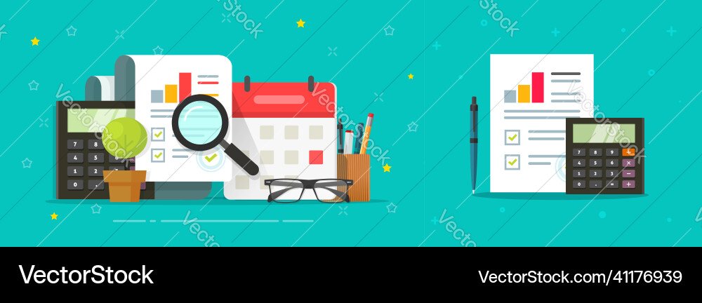 Report research of business project document vector image