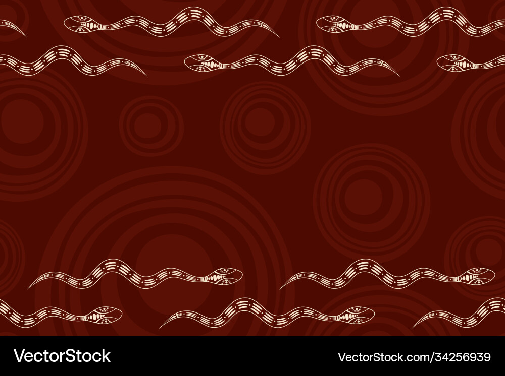 Seamless horizontal border pattern with snake Seamless horizontal border pattern with snake vector image