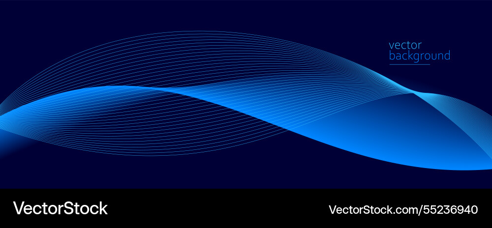 Curve shape flow abstract background in dark blue Curve shape flow abstract background in dark blue vector image