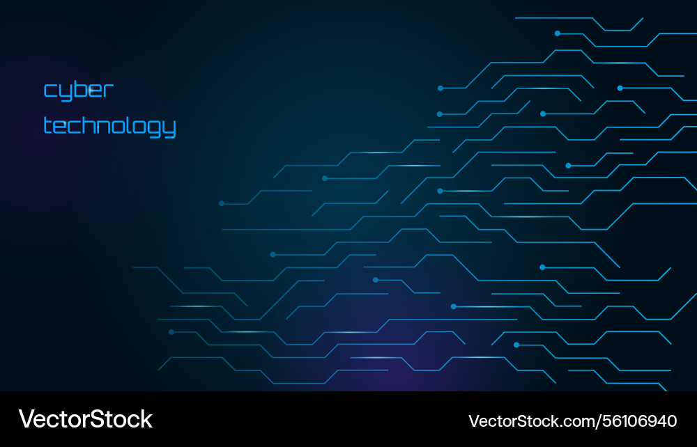 Cyber background with circuit Vector Image