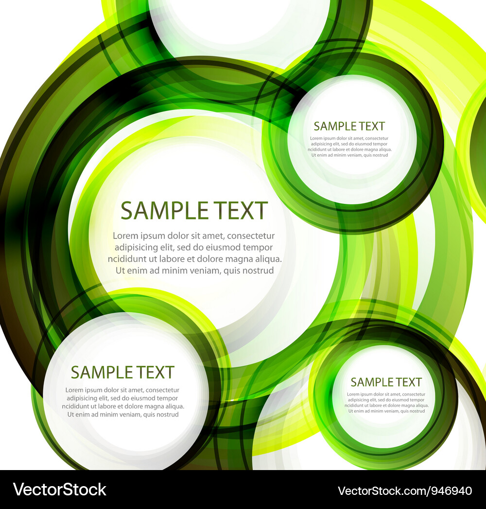 Dynamic Green Swirl Banner Vector Image