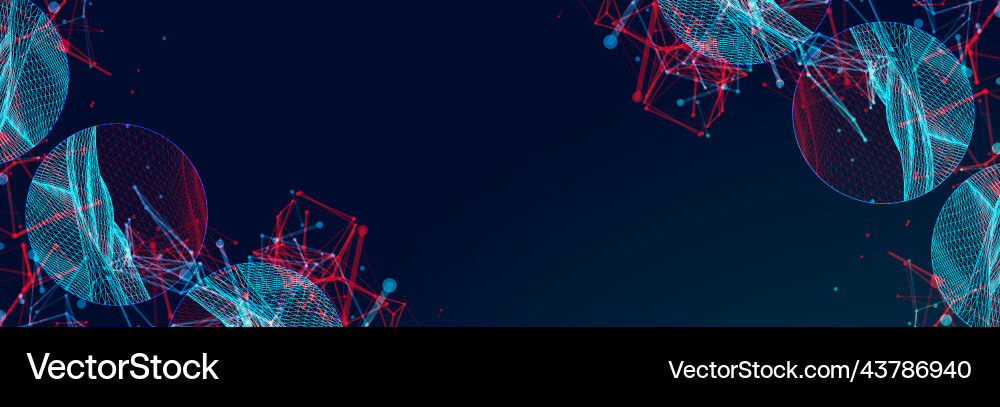 Modern Science Network Background Vector Image
