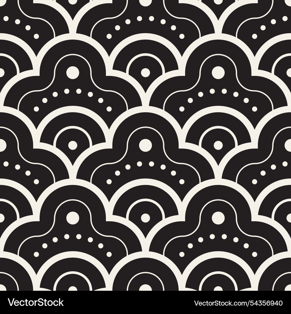 Seamless pattern repeating geometric elements vector image
