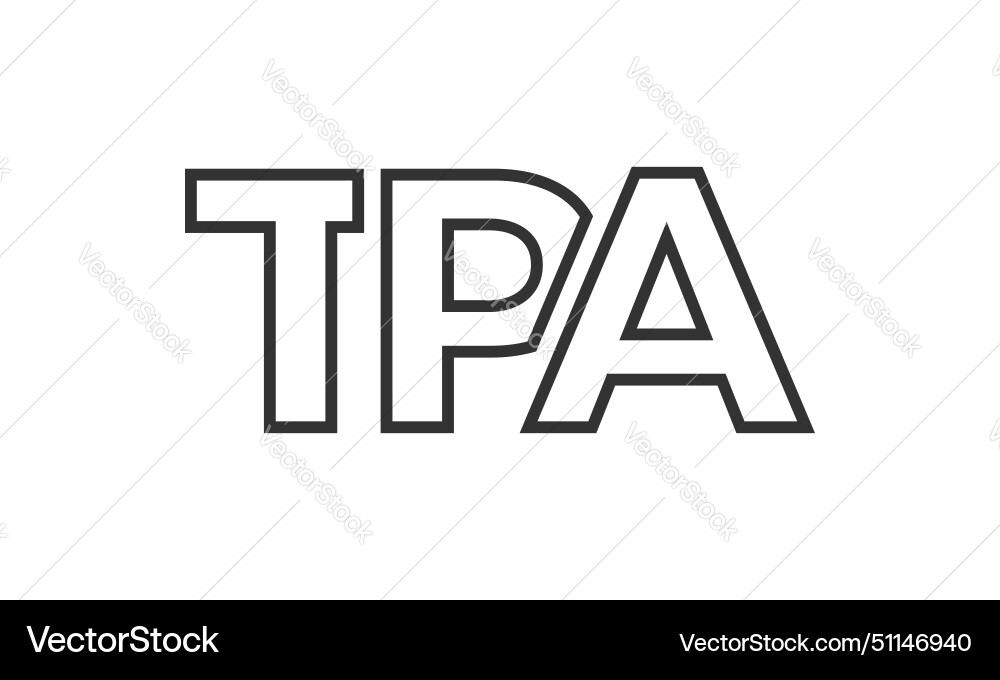 Tpa logo design template with strong and modern Tpa logo design template with strong and modern vector image